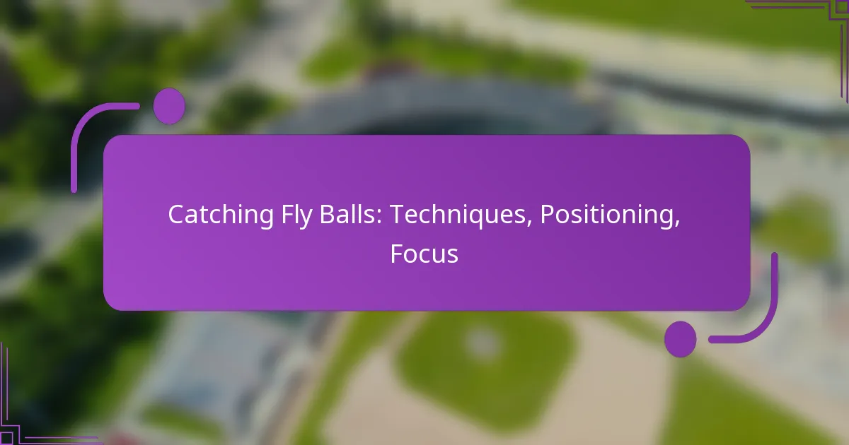 Catching Fly Balls: Techniques, Positioning, Focus