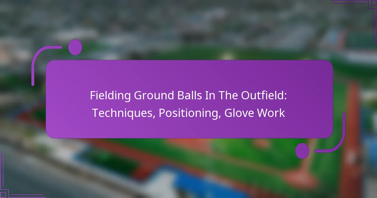 Fielding Ground Balls In The Outfield: Techniques, Positioning, Glove Work