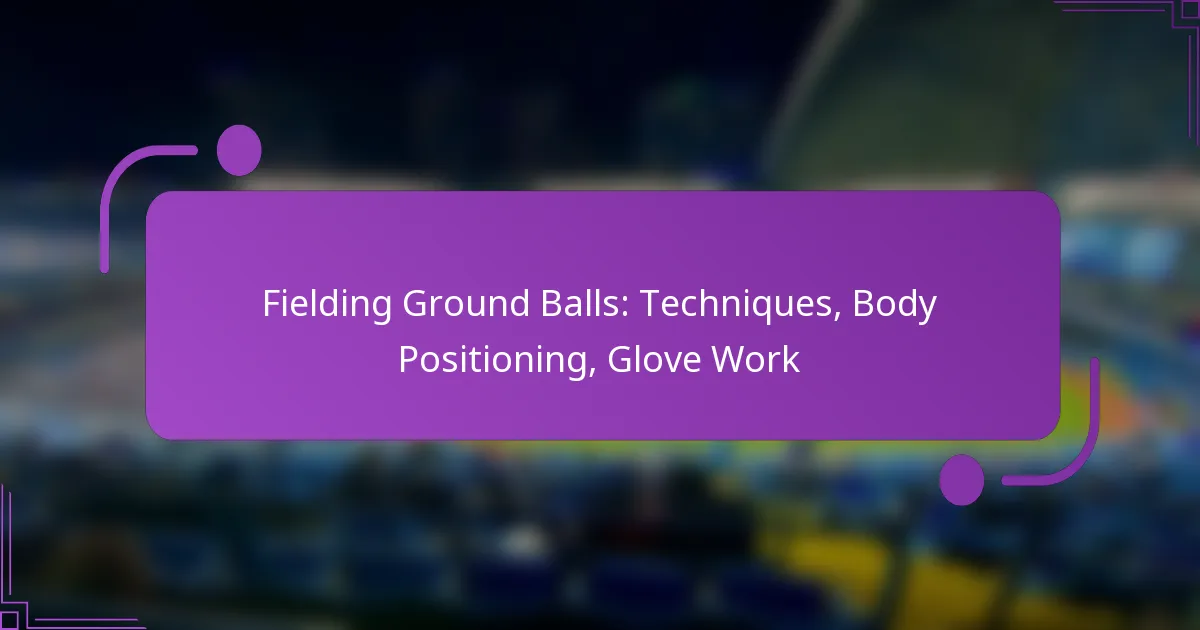 Fielding Ground Balls: Techniques, Body Positioning, Glove Work