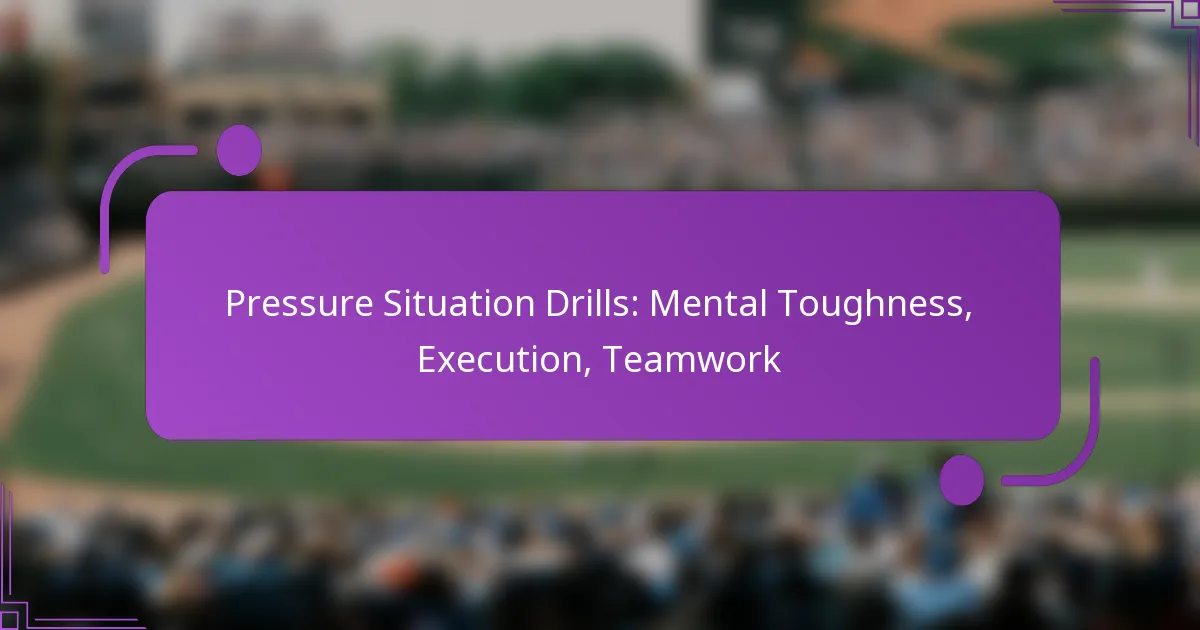 Pressure Situation Drills: Mental Toughness, Execution, Teamwork