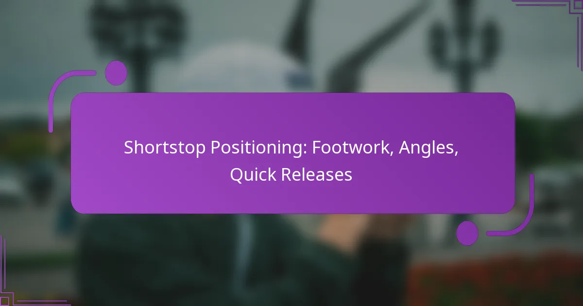 Shortstop Positioning: Footwork, Angles, Quick Releases