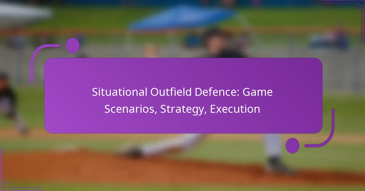 Situational Outfield Defence: Game Scenarios, Strategy, Execution